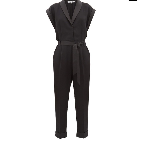 FRAME tux black jumpsuit with a belt size L - Picture 3 of 4